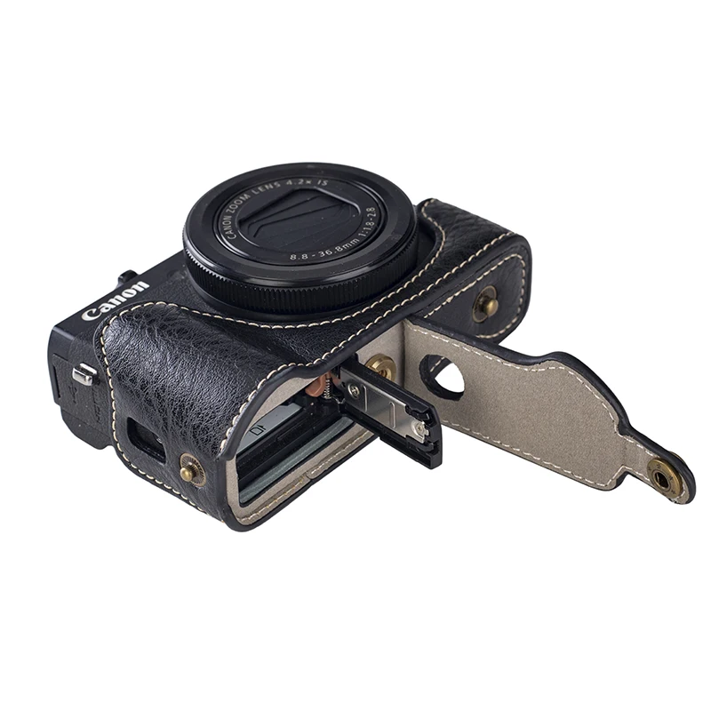 PU Leather Camera Case Bag Body Cover For Canon G7X Mark2 MarkIII G7x2 G7x3 canon PowerShot G7 X Mark II III Portable Shoulder |