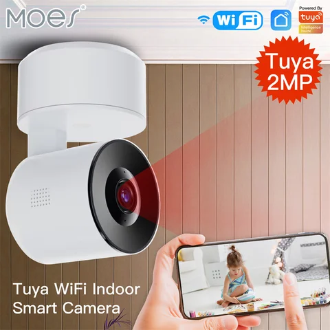 Wi-Fi 2,4 ГГц видеокамера Tuya Smart Home 1080p камера работает с приложением Tuya Smart Life Прямая поставка