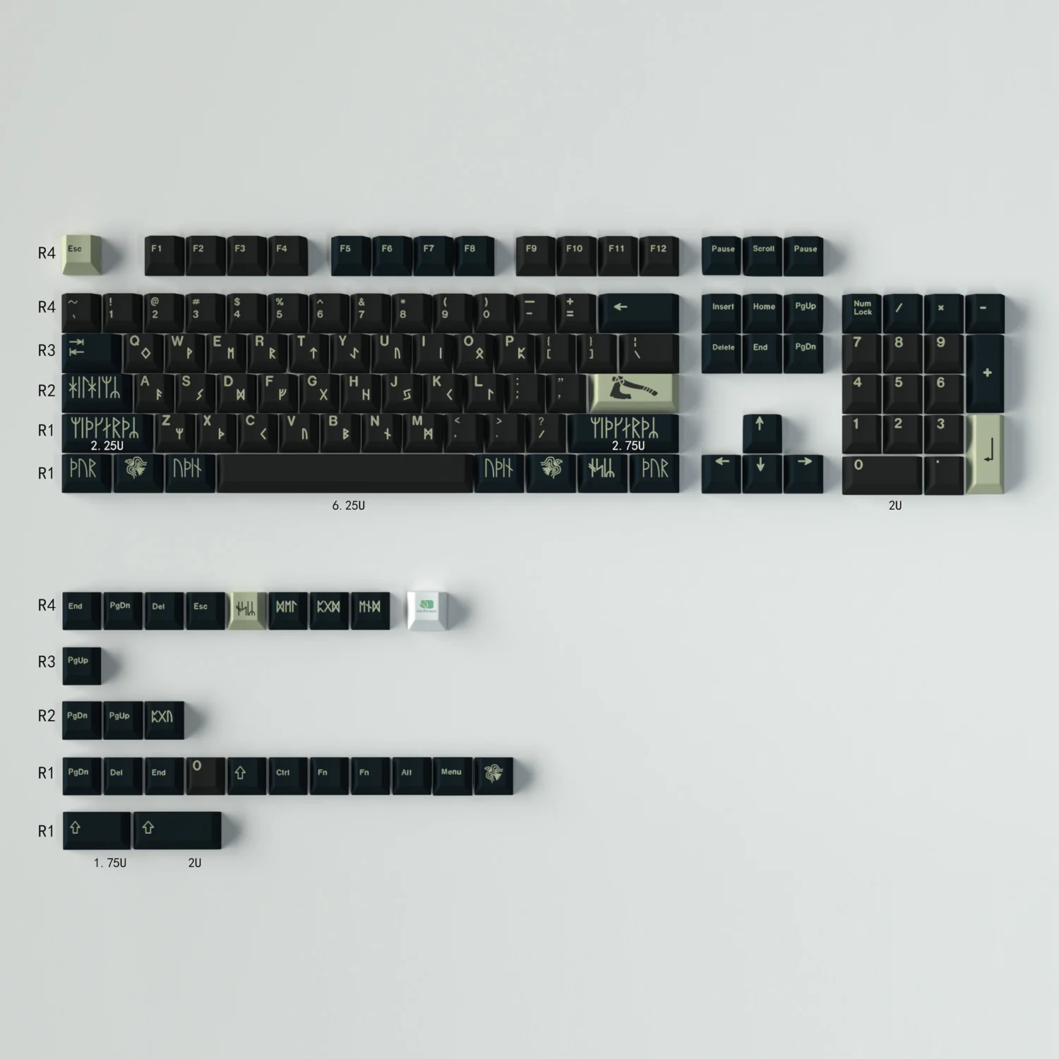 GMK NORSE Large Set Cherry Profile PBT Keycap English Custom Personality Keycaps For Mechanical Keyboard 61/64/68/75/84/87/96/98