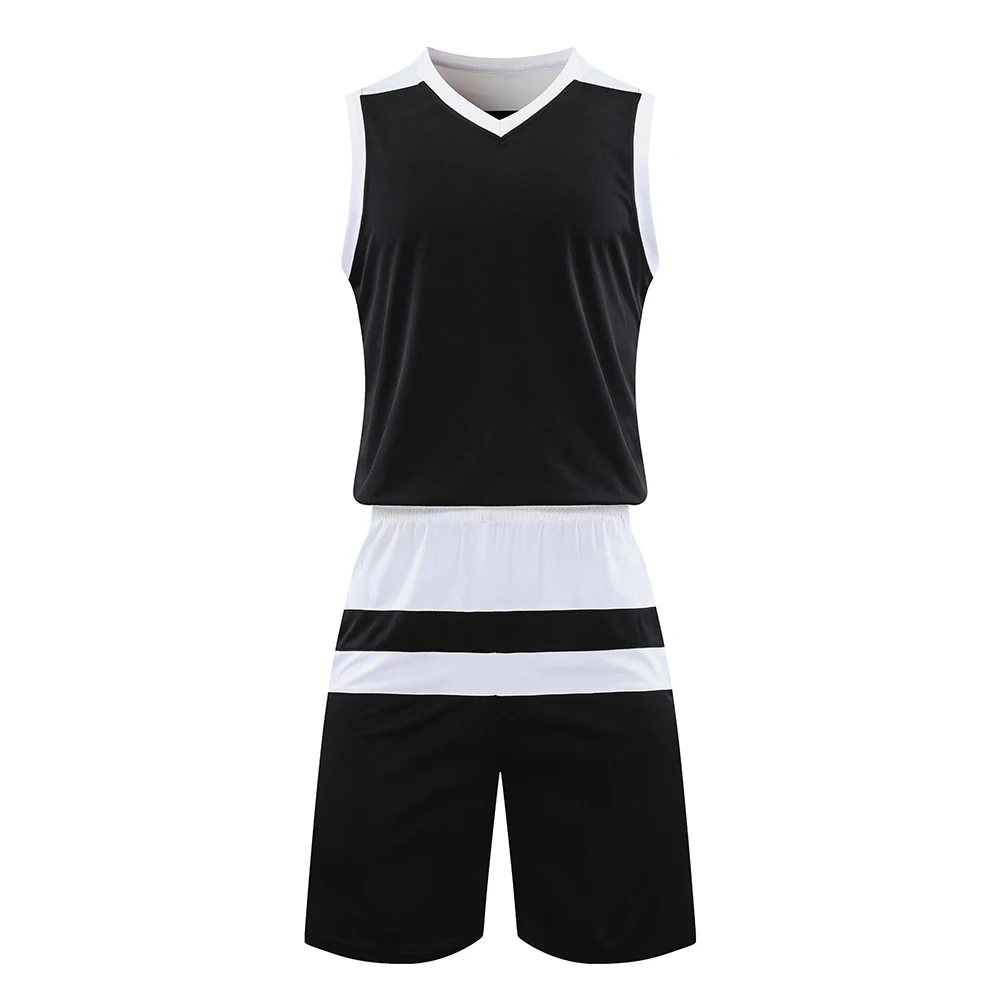 New Solid Color Men's and Women's Basketball Suit Custom Basketball Quick Drying Unisex Sleeveless Jersey and Shorts