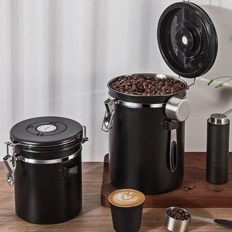 

Food Container Coffee Container Large Bean Storage Steel Storage Filling Coffee Capacity Stainless Can Coffee Sealing