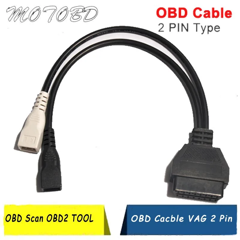 

For AUDI 2+2 To 16 Pin OBD 2 Car Diagnostic Cable 16pin OBD2 for Obdii Scanner Tools COM Male VAG 2X2 Pin