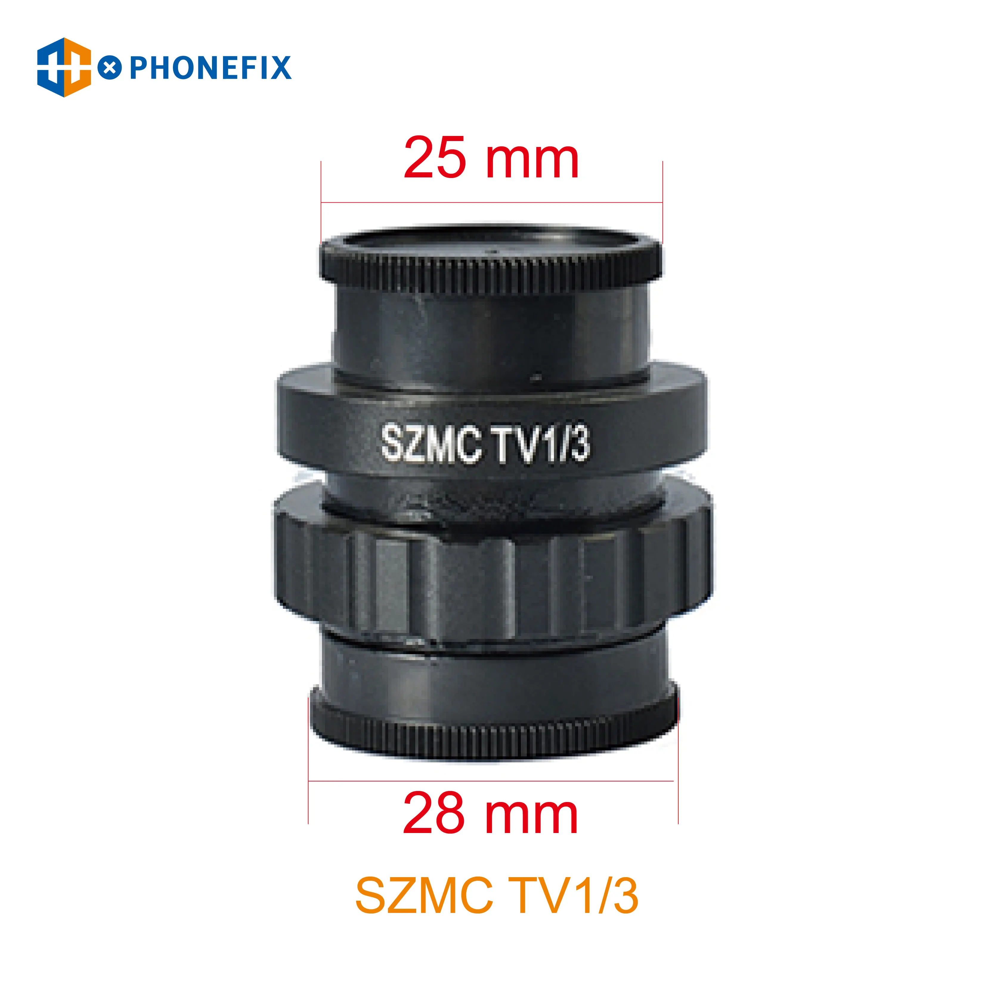 

Адаптер для тринокулярного стереомикроскопа PHONEFIX, 0,5x 0,35x 1X C-mount Lens SZMC TV1/2 TV1/3 CTV, Сменные аксессуары