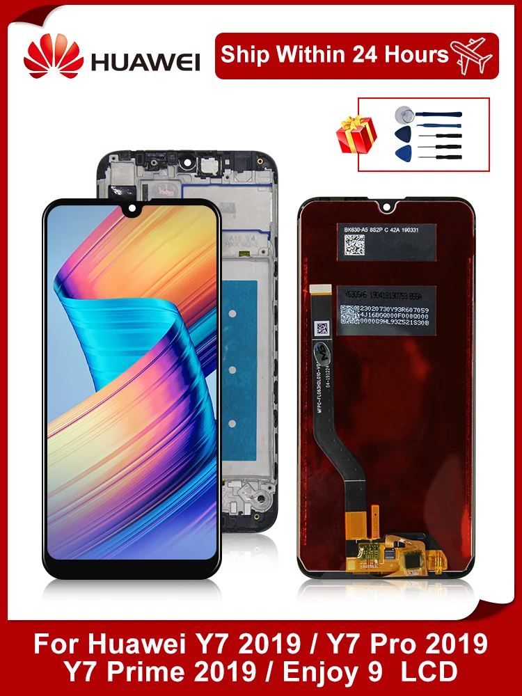 

For Huawei Y7 2019 LCD Display Y7 pro 2019 Enjoy 9 Touch Screen Digitizer Y7 prime 2019 With Frame Replacement Assembly Parts