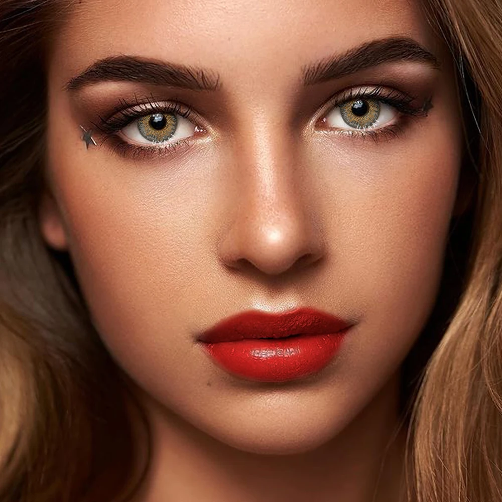 bio essence 1 pair colored contact lenses for eyes contact eye lens with color cosmetics makeup natural eye color lens for 1year free global shipping