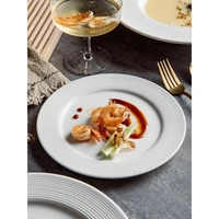 simple nordic steak plate household dinner plate italian pasta dish pure white plate plate dish ceramic western cuisine plate