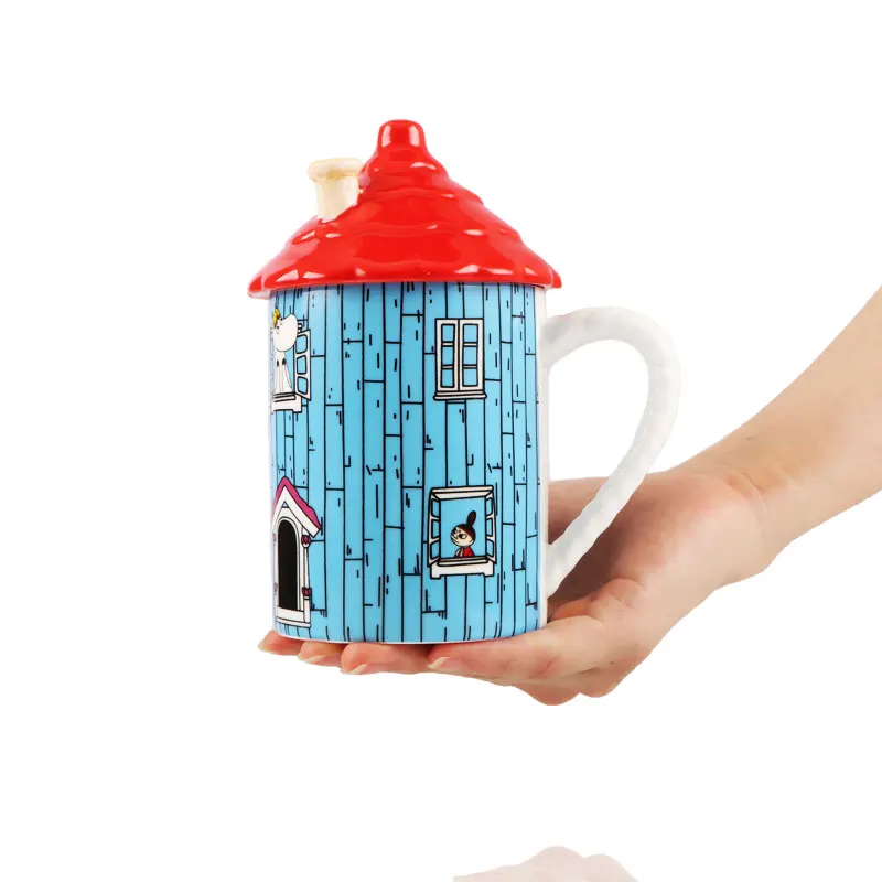 

Finland New Cartoon Anime Hippo Funny House Ceramic Mug Coffee Cup Water Cups Student Breakfast Milk Mugs Pikku myy Kid Gifts
