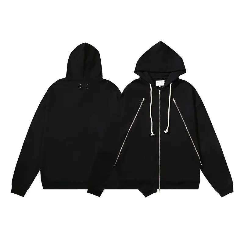 

Margiela Style Autumn/Winter Men's Loose Zipper Fashion Hooded Sweatshirt Jacket Men's Women's Couple Sports Hooded Coat New