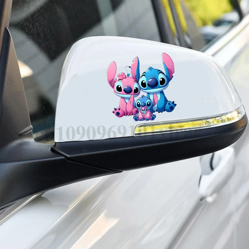 Lilo &amp Stitch автомобильная УФ-наклейка DTF на окна Kawaii Disney украшения автомобильные