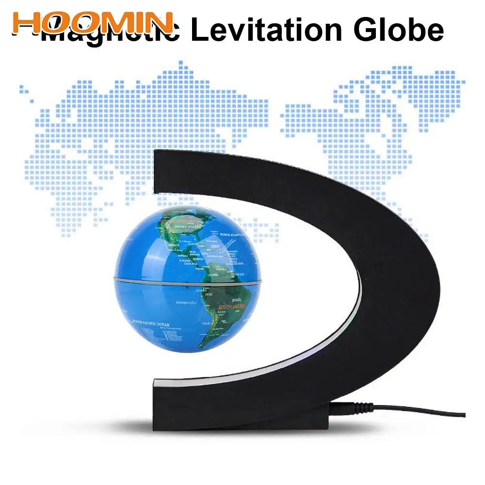 Home Decoration Novelty Ball Light LED World Map Floating Magnetic Levitation Globe Birthday Gifts Electronic Antigravity Lamp