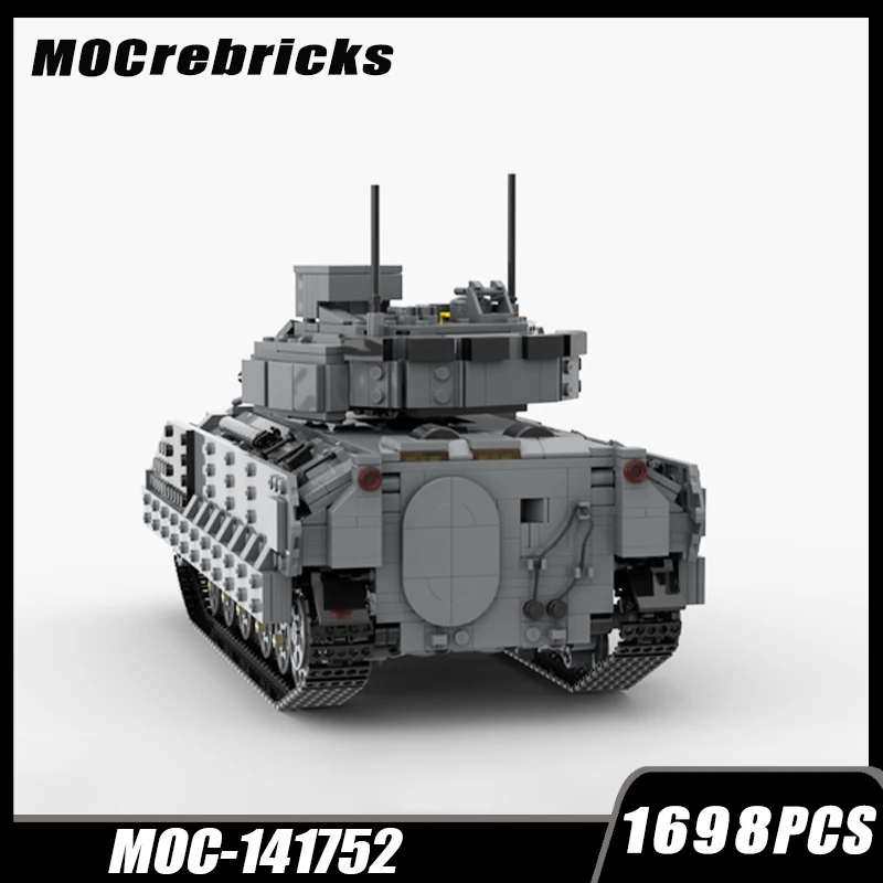 Конструктор Военный автомобиль серии M2A2 Tank Car MOC модель сборной игрушки сделай