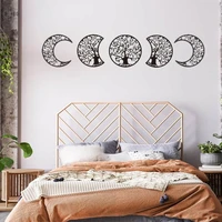 new boho wall decor wall hanging tree of life moon cycle change wooden wall sticker wall decoration room decor