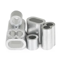 aluminum sleeve aluminum chuck round hole clamp for steel wire rope aluminum buckle quick oval single hole cylindrical tube