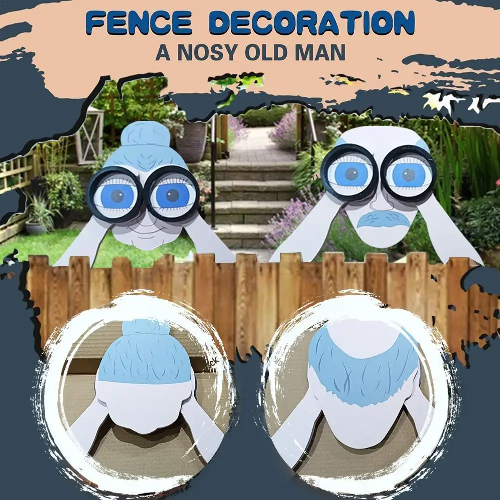 

Funny Fence Decoration Nosy Old Man And Lady Garden Ornaments Decoration Sign Yard Art Nosy Garden Outdoor Fence Neighbor C U6m1
