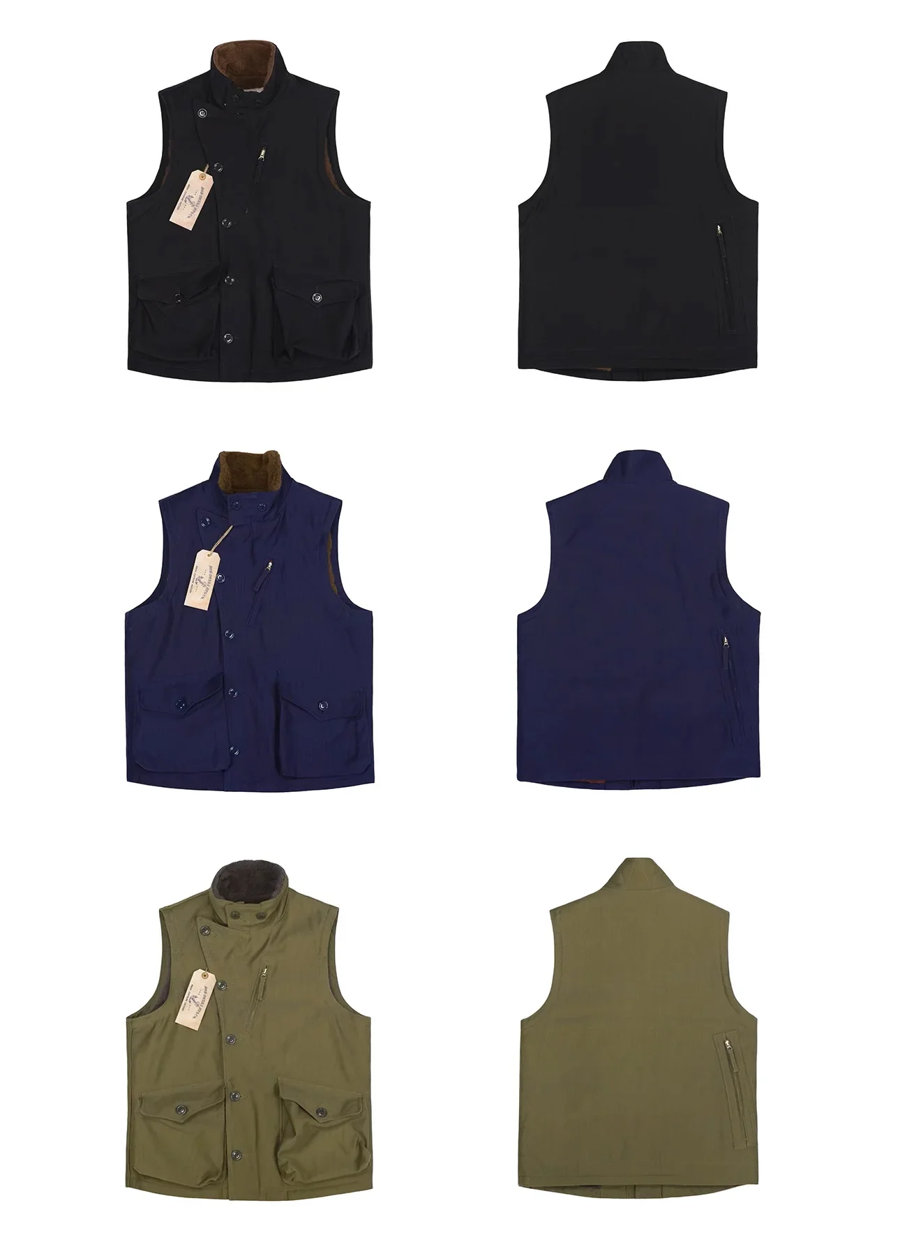 Зимний жилет-авиатор BOB DONG мужской жилет с воротником-стойкой в байкерском стиле