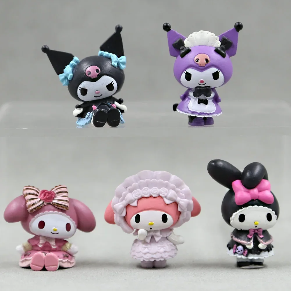 Игрушки My Melody Sanrio Kuromi Kawaii Аниме фигурки коллекционные декоративные аксессуары