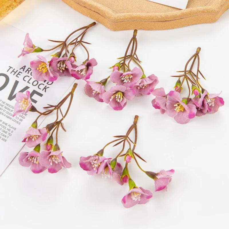 

5/10 шт. искусственные цветы, Шелковая Роза, Рождественский венок, домашний фестиваль, искусственный сад, фотоальбом «сделай сам», подарок, скрапбукинг