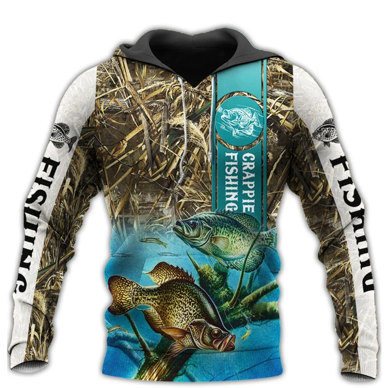 

Fashion Casual Hoodie Crappie Fishing3D Full Print Autumn Zip Hoodie Unisex Harajuku Street Hip Hop Sweatshirt Jacket HY0138