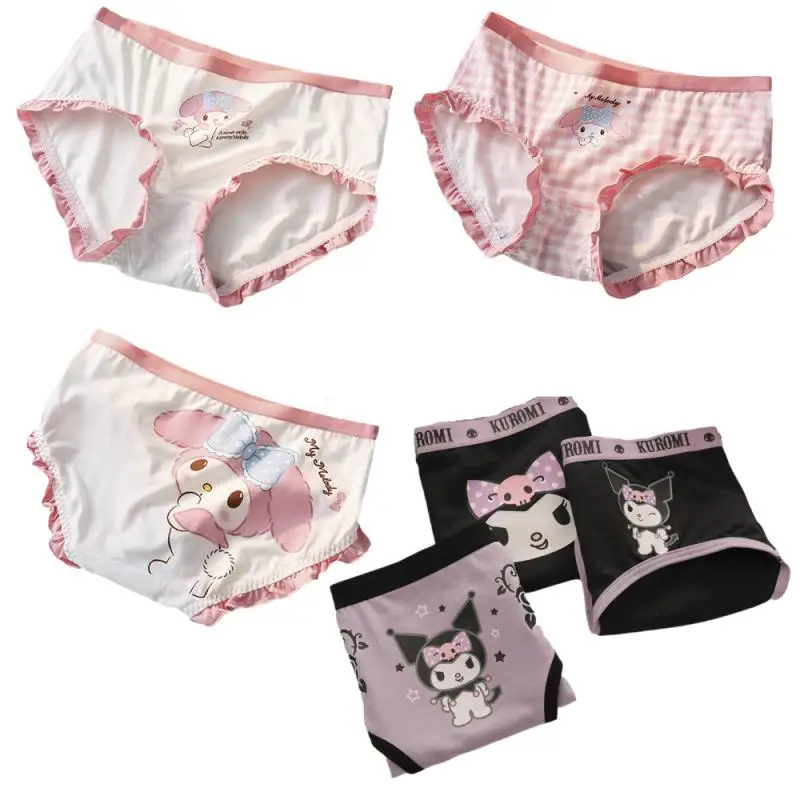 

New Cute Kawaii Sanrios My Melody Kuromi Cinnamoroll Cartoon Anime Print Cotton Seamless Modal Antibacterial Underwear Shorts