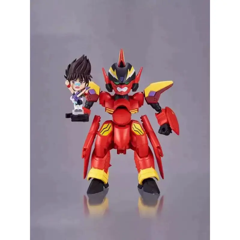 Фото BANDAI TINY SESSION VF-19 Custom Nekki Basara-Fire Valkyrie Фигурки Супер Размер Фортечи Макросс Аниме Модель Комплект №3