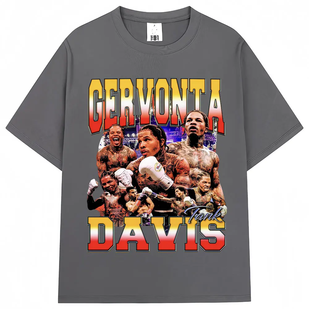 Tank Gervonta Davis T Shirts Fighter Boxer Fashion Vintage T-shirts Oversized Men's Sport Boxing Champion Cotton Tees Streetwear