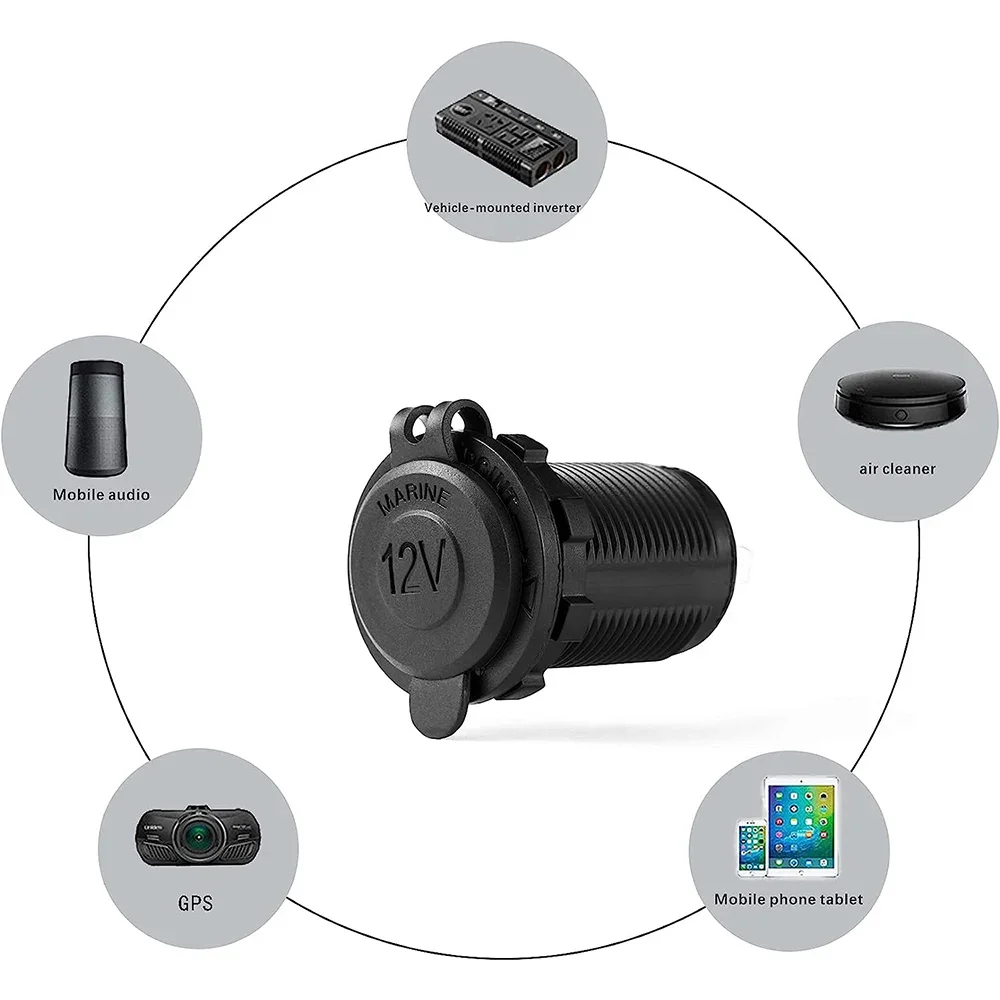 Автомобильный прикуриватель розетка 12 В 24 адаптер вилка для мотоциклов разъем