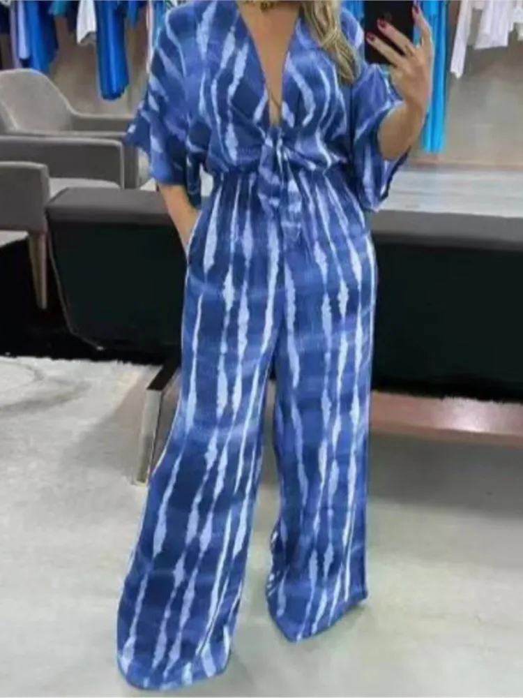 Комбинезон женский с принтом модный пикантный Повседневный удобный длинный