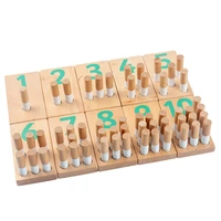 montessori teaching aids nail board for mathematics learning kindergarten supplies high quality beech baby early education toys