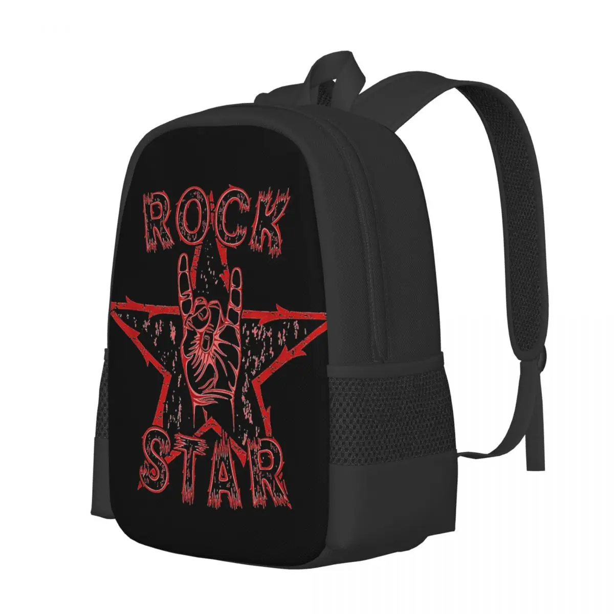 Rock On Hand Sign Backpack for Girls Boys Travel RucksackBackpacks for Teenage School Bag