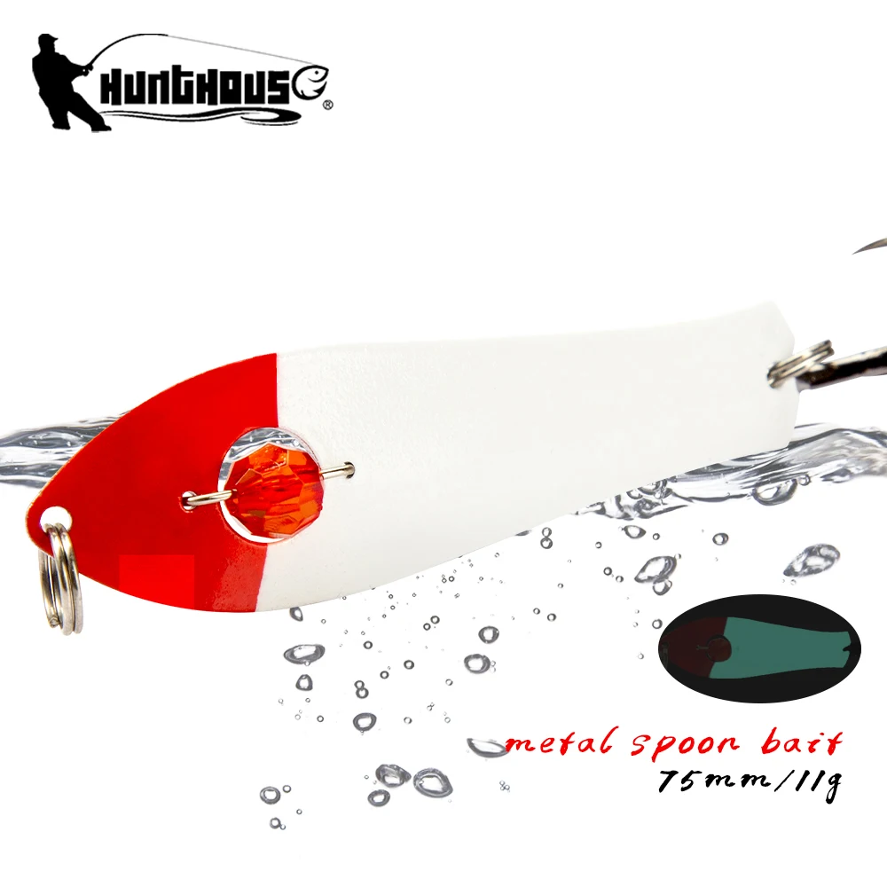

Hunthouse Metal Spoon Bait Hard Fishing Lure 75mm 11g Sinking Jigging Freshwater Trolling Artificial For Bass Pike Zander Tackle