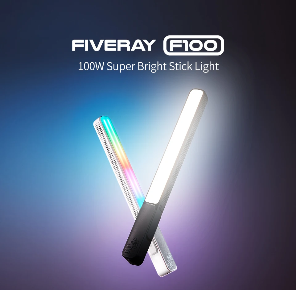 

ZHIYUN FIVERAY F100 Led Lights RGB Light Photo Video Lamp Tiktok Handheld Stick Light Streaming Photography Lighting