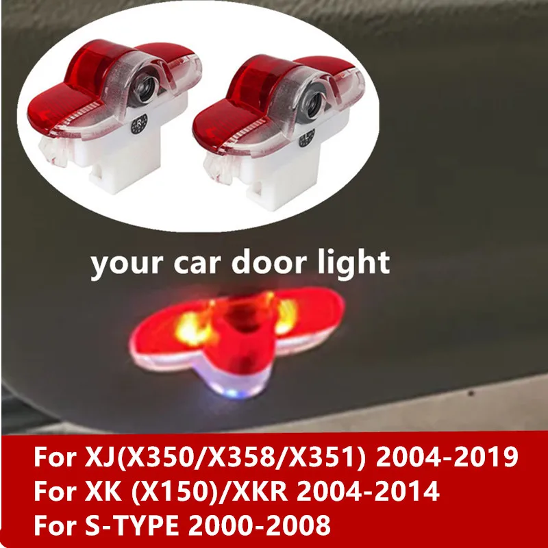 

2 шт. светодиодные лампы для дверей автомобиля, проектор Ghost Shadow Lights, аксессуары для Jaguar XK X150 XKR XJ X350 X358 X351 2004-2019 S-TYPE