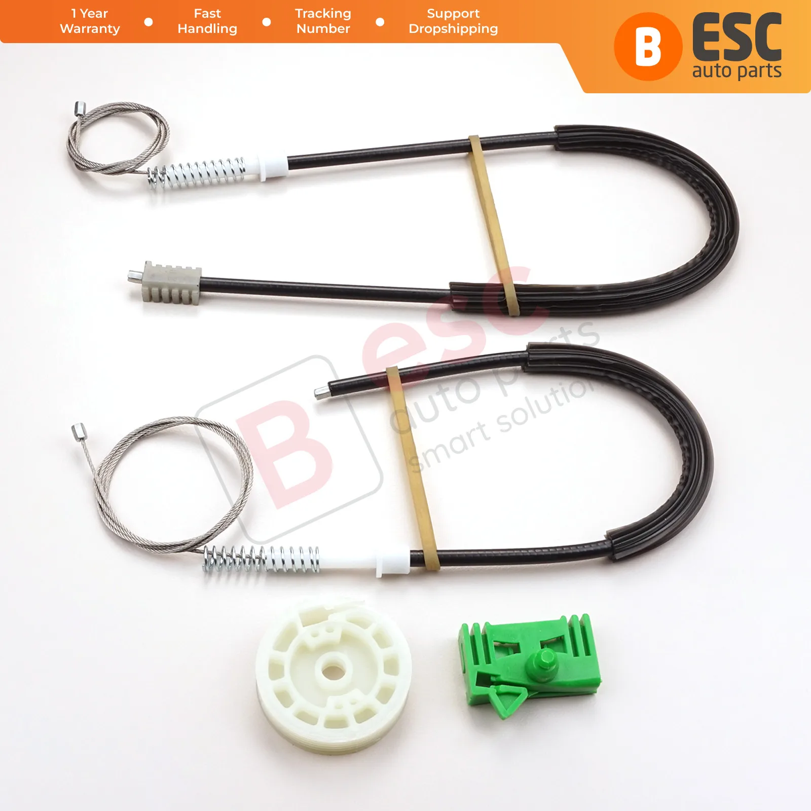 

ESC Auto Parts EWR683 Electrical Power Window Regulator Repair Kit Front Right Door for Peugeot 306 4/5 Door 1994-2002