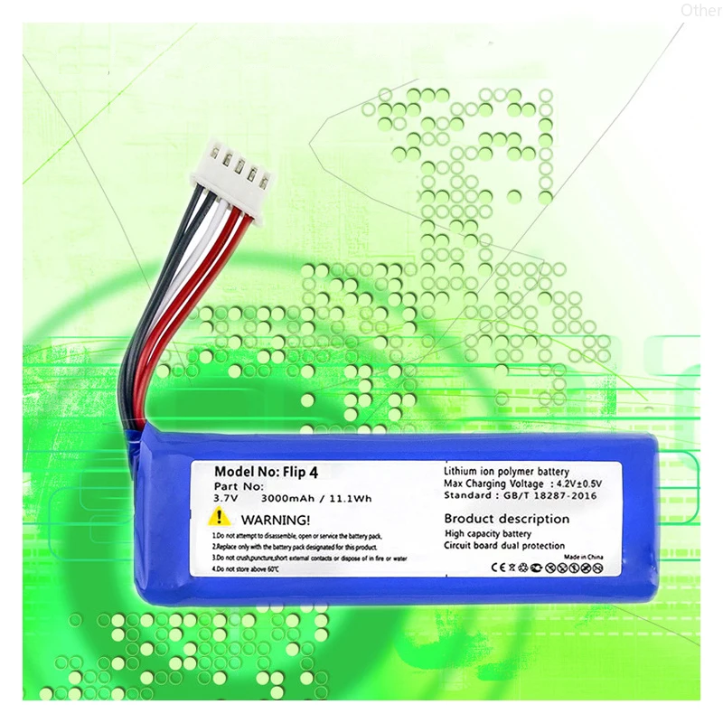 

Новинка, подходит для JBL Flip 4, калейдоскоп, Bluetooth, звуковая батарея GSP872693 01, перезаряжаемая батарея для Bluetooth-динамика