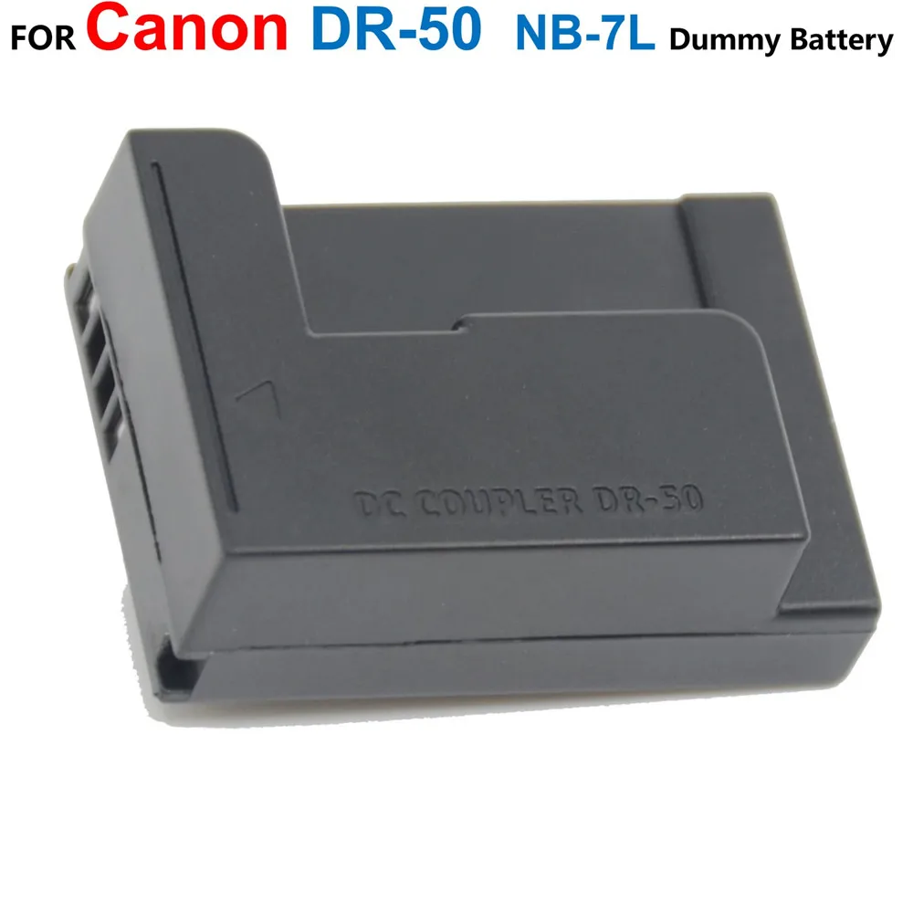 

DR-50 DR50 DC Coupler NB7L NB-7L Dummy Battery Connector For Canon Digital Cameras PowerShot G10 G11 G12 SX30 IS