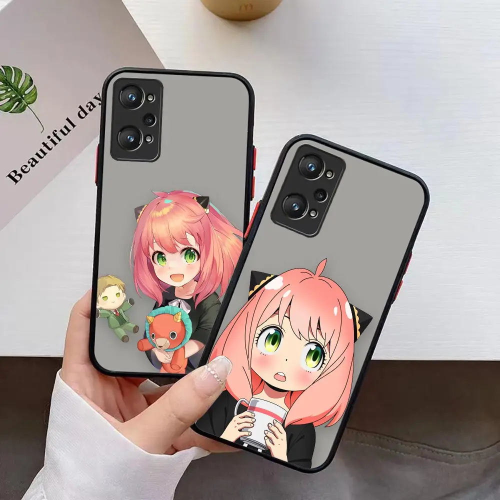 

Anime Anya Spy X Family Shockproof Case For Realme 3 5 6 7 7I8 8I 9 10 GT MASTER NEO2 X7 XT PRO 5G PLUS Case Funda Coque Carcasa