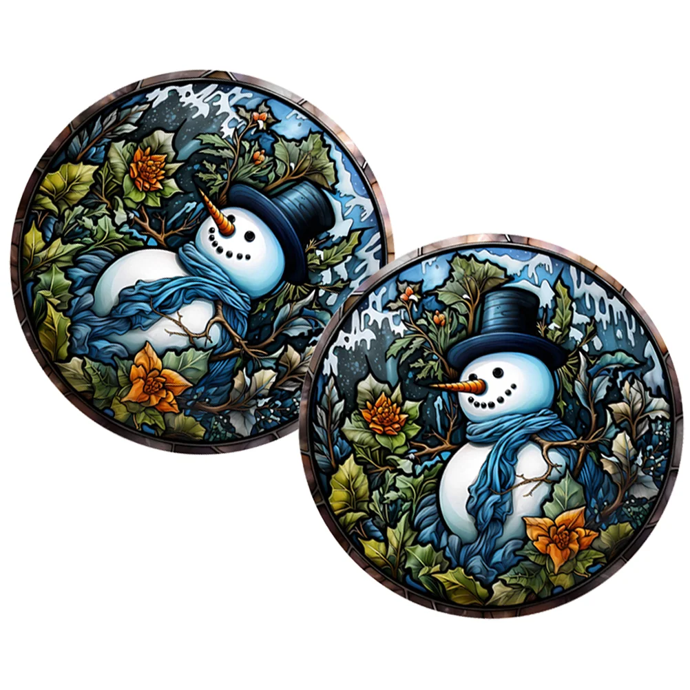 

2 Pcs Christmas Stickers Window Decor Xmas Decorations Holiday Indoor Decals for