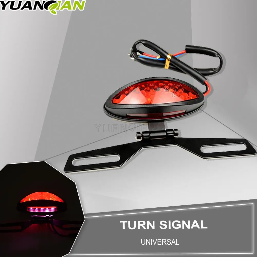 

YUANQIAN Motorcycle Accessories Universal ABS plastic Turn Signal Rear Tail Brake Stop Indicator Turn Signal Light