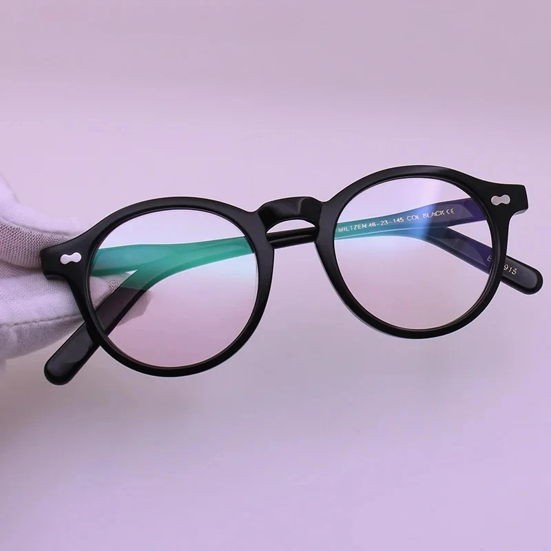 Японская оправа для очков ручной работы MILTZEN круглая стеклянные ретро-женские