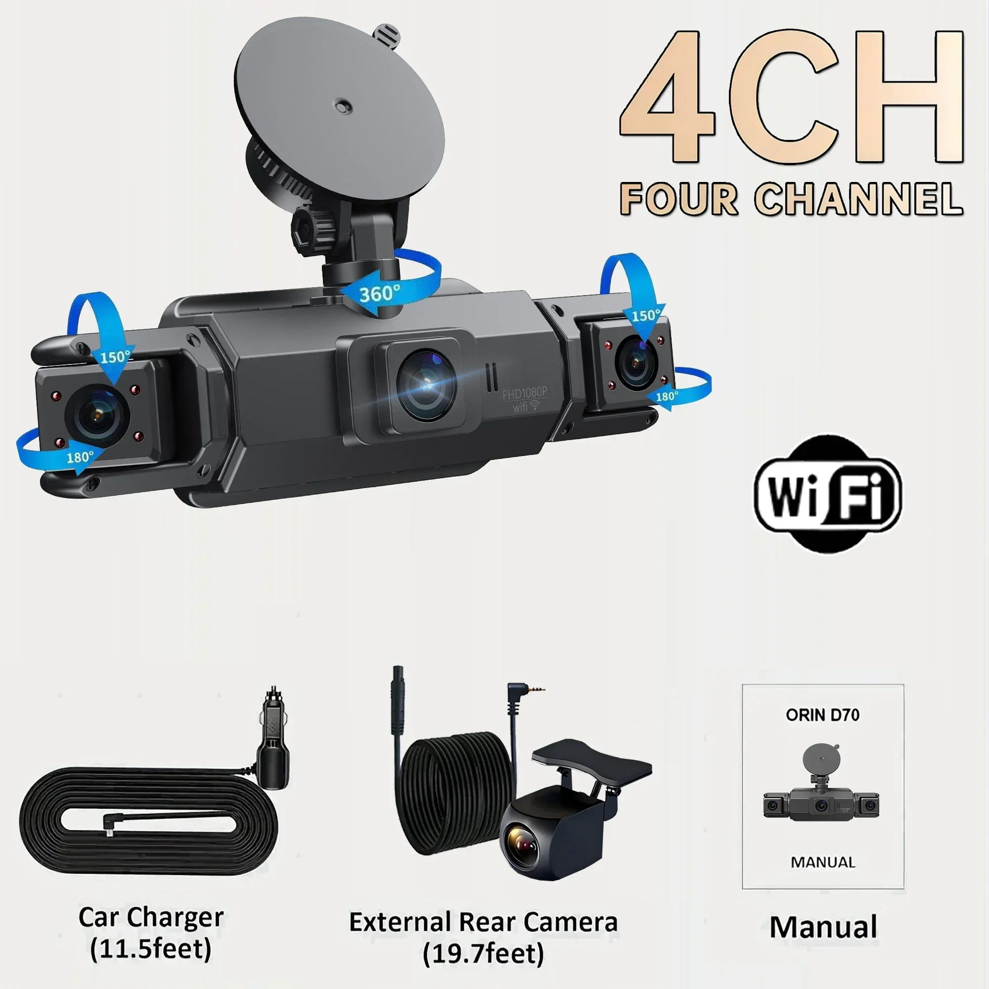 

Автомобильный видеорегистратор 4-канальный черный ящик 4*1080P с GPS WIFI видеорегистратор автомобильная камера регистратор вождения ночного видения парковочный монитор автомобильные аксессуары