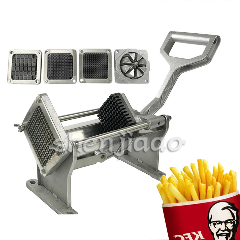 

Manual Potato Slicer Electric French Fry Cutters Fruit Vegetable Slicer Fry Chopper Tool Potato Cutting Machine With 4 Blades