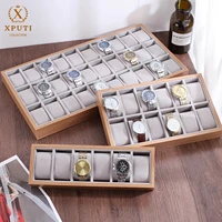 watch case box 6122430 grids wood watch display case tray storage organizer box open jewelry display multifunctio box gift