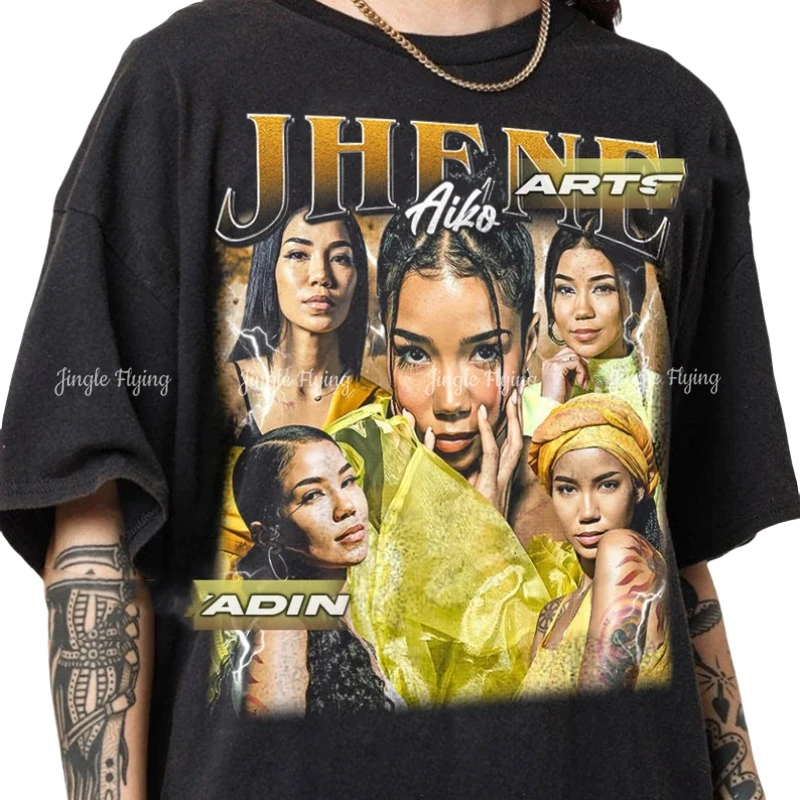 Футболка Jhene Aiko унисекс в мягком стиле винтажная толстовка с подвесками