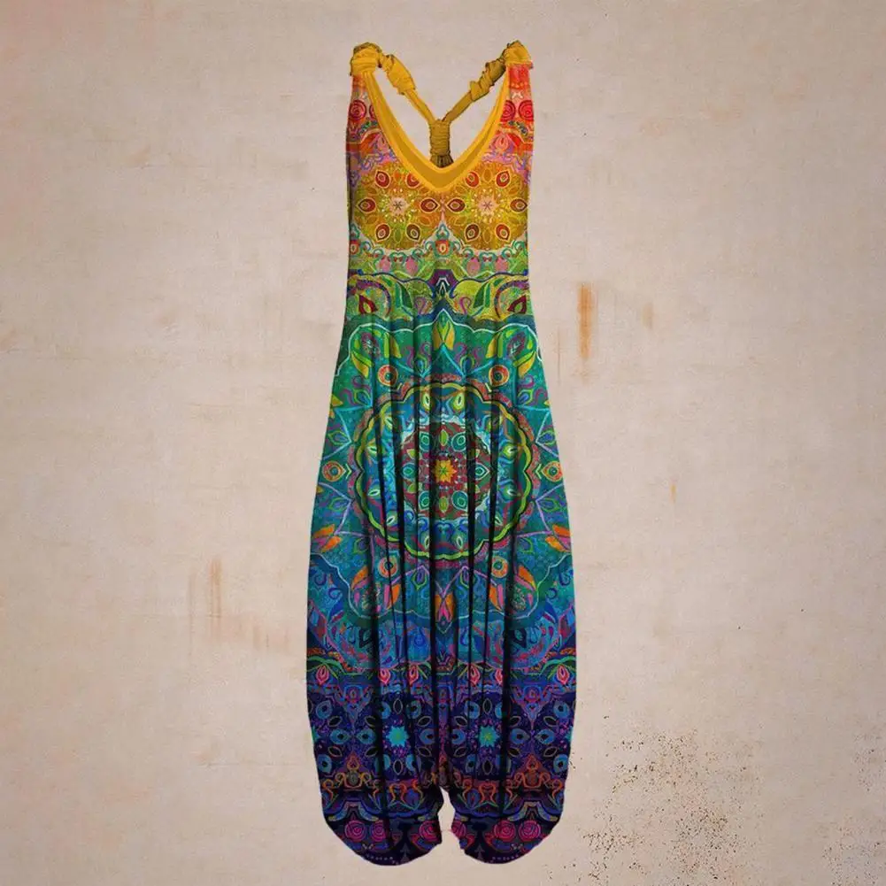 

Women Jumpsuit Streetwear Harem Jumpsuit Backless Casual Temperament Shoulder Straps Jumpsuit for Gathering