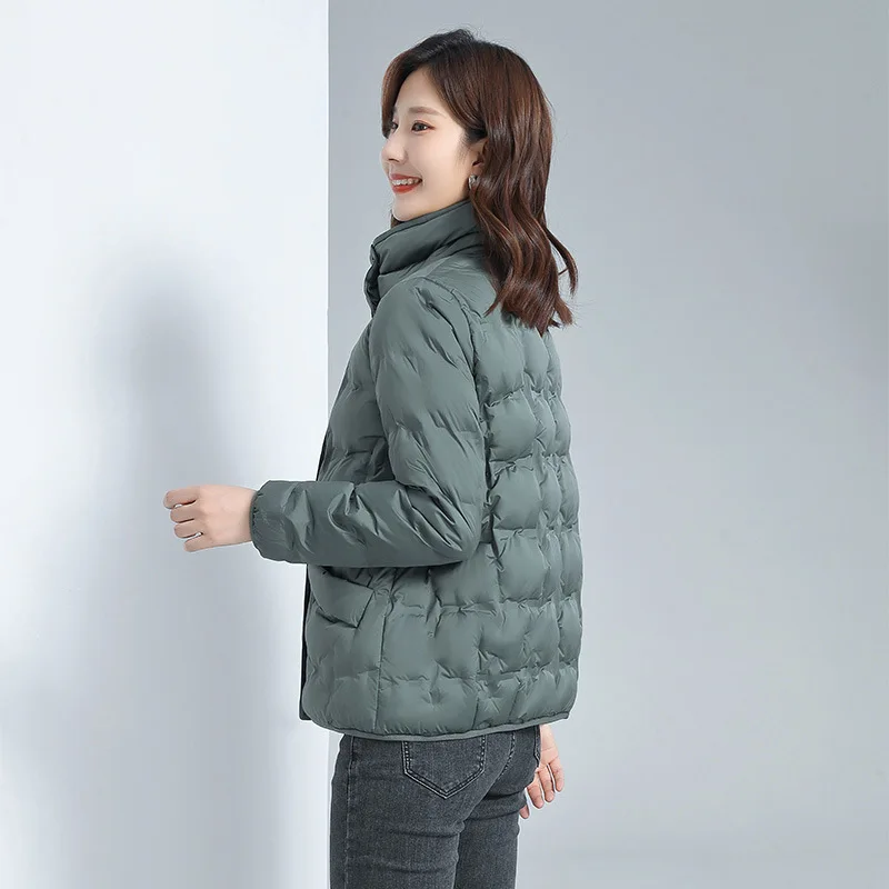 Down Jacket Women Short Lapel 2022 Winter New Lightweight Fashion Warm Coat