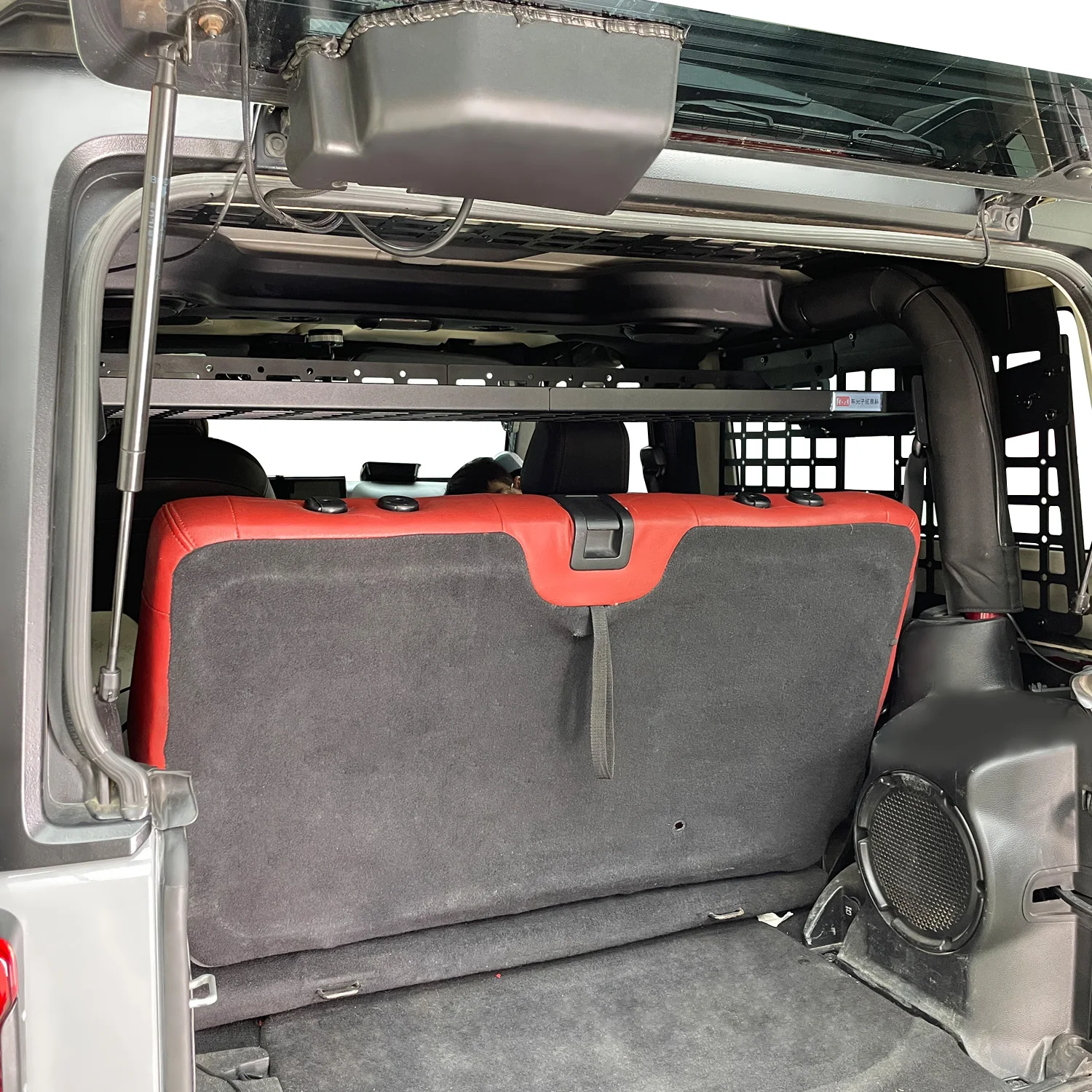 Фото Для Jeep Wrangler JK 2dr 2007-2017 Автомобильная панель Molle, задняя полка для багажника, стойки для хранения, грузовые органайзеры, 1 комплект №4