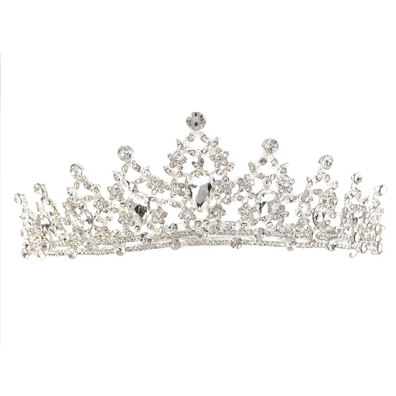 AINAMEISI New Exquisite Fashion Bridal Crown Wedding Alloy Rhinestone Crown Queen Birthday Anti-Slip Comb Headband Jewelry images - 6