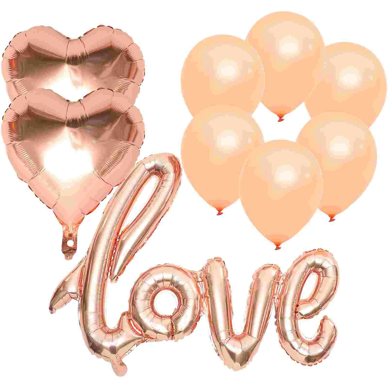 

Balloons Valentine Party Love Wedding Supplies Balloon S Day Heart Aluminum Scenefoil Decorative Letter Shape Gold Decor Rose