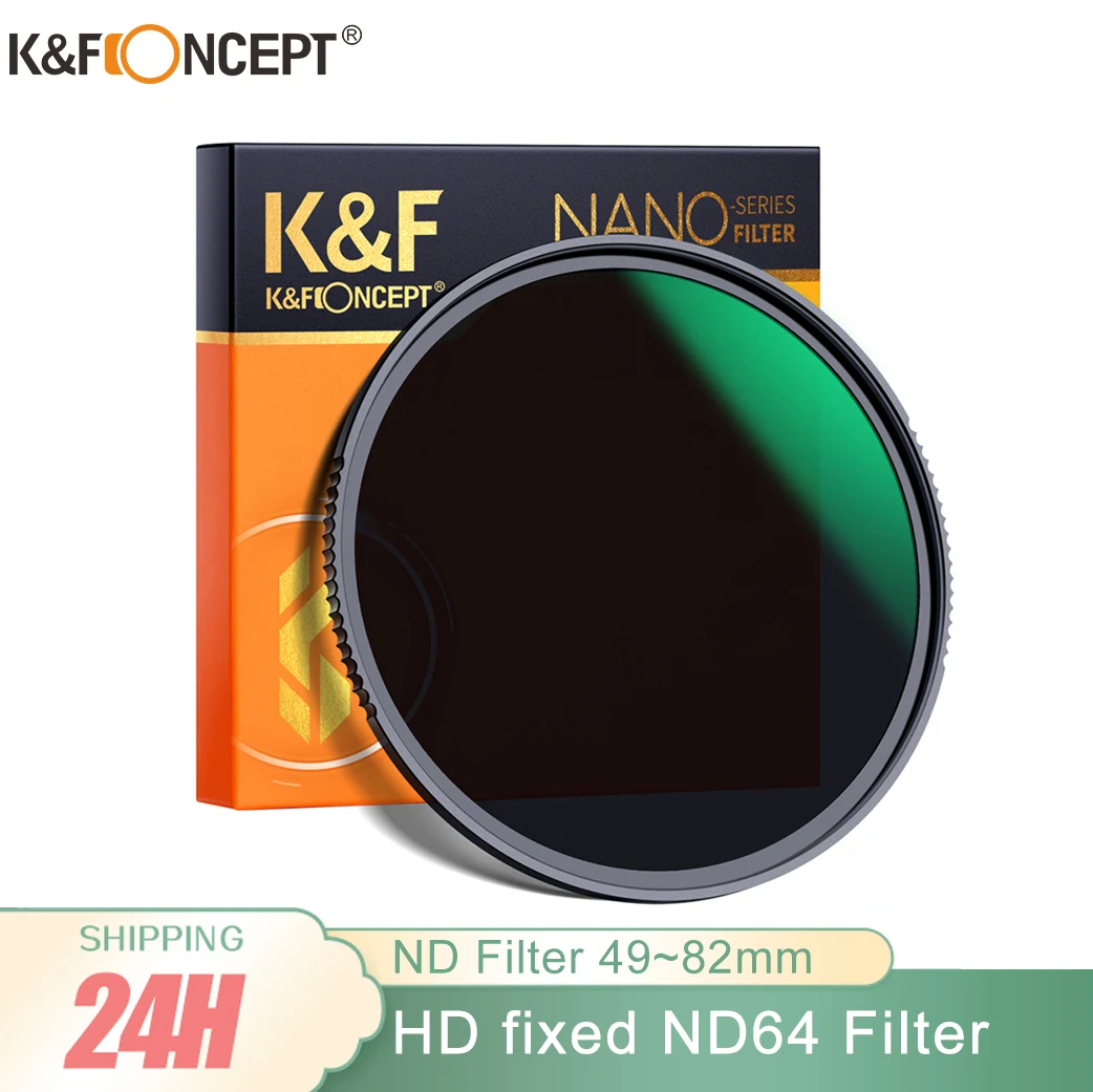 

Фильтр объектива K & F Concept HD fixed ND64, многослойный фильтр с нанопокрытием X, плотность 49 мм, 52 мм, 58 мм, 62 мм, 67 мм, 72 мм, 77 мм, 82 мм