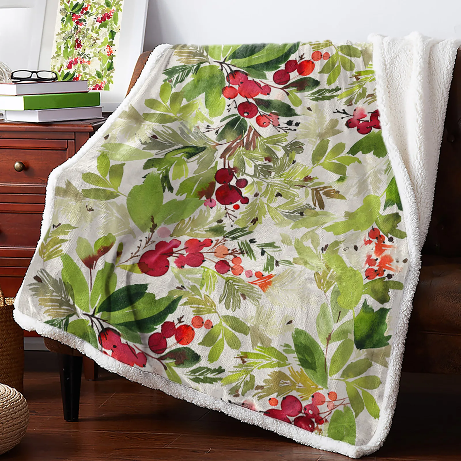 

Pine Leaves Red Pine Cones Texture Blankets Winter Warm Cashmere Blanket Office Sofa Soft Throw Blanket Kids Bed Bedspread